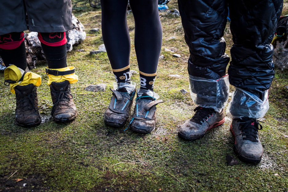 Resourcefulness is key to surviving adventure, and keeping dry feet, wherever it is needed.