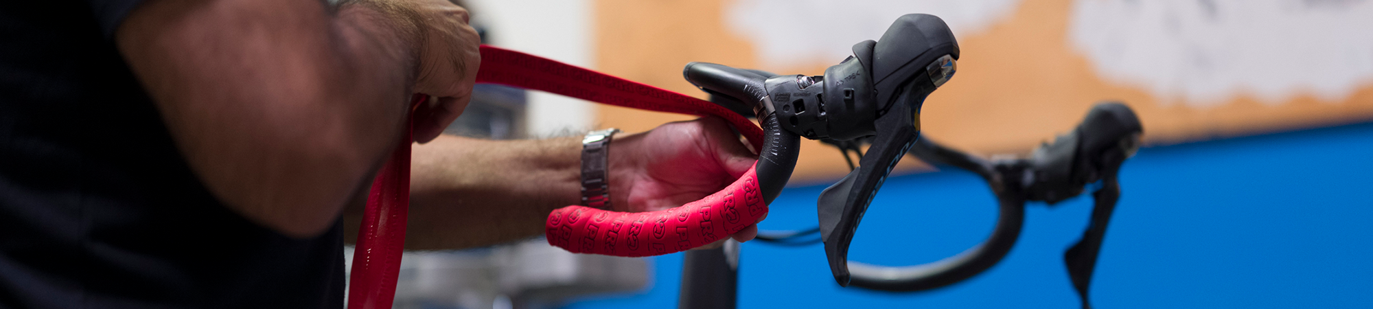 PRO red road bike handlebar tape 